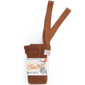Woolly Footless Tights With Braces in Ginger by Silly Silas