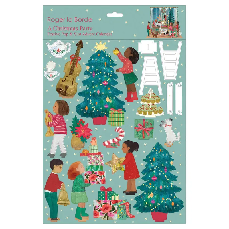 A Christmas Party Pop And Slot 3D Advent Calendar by Roger La Borde