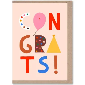 Congrats Greetings Card by Rumble Cards
