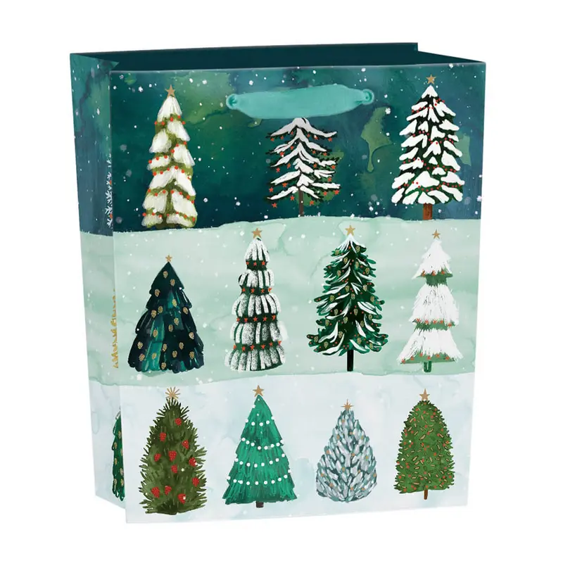 Festive Trees Small Gift Bag by Roger La Borde