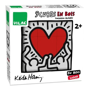 Keith Haring Wooden Cubes by Vilac