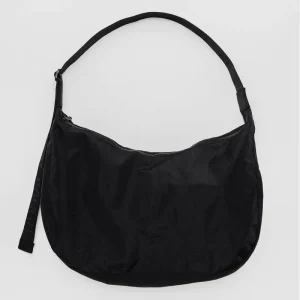 Large Nylon Crescent Bag in Black by Baggu