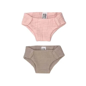 Muslin Diapers (34cm Doll) in Pink / Pebble by Minikane X Paola Reina
