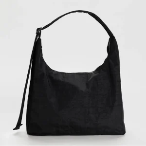 Nylon Shoulder Bag in Black by Baggu