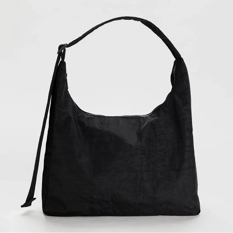 Nylon Shoulder Bag in Black by Baggu