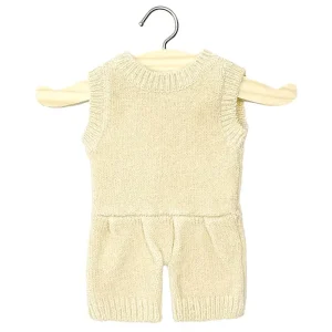 Orlando Tricot Romper (34cm Doll) in Cream by Minikane
