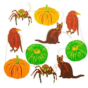 Pumpkins And Cats Paper Garland (3 Metres) by East End Press
