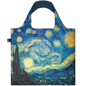 Van Gogh Starry Night Recycled Shopping Bag by Loqi