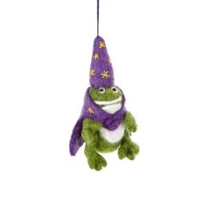 Wizard Frog Hanging Halloween Decoration by Felt So Good
