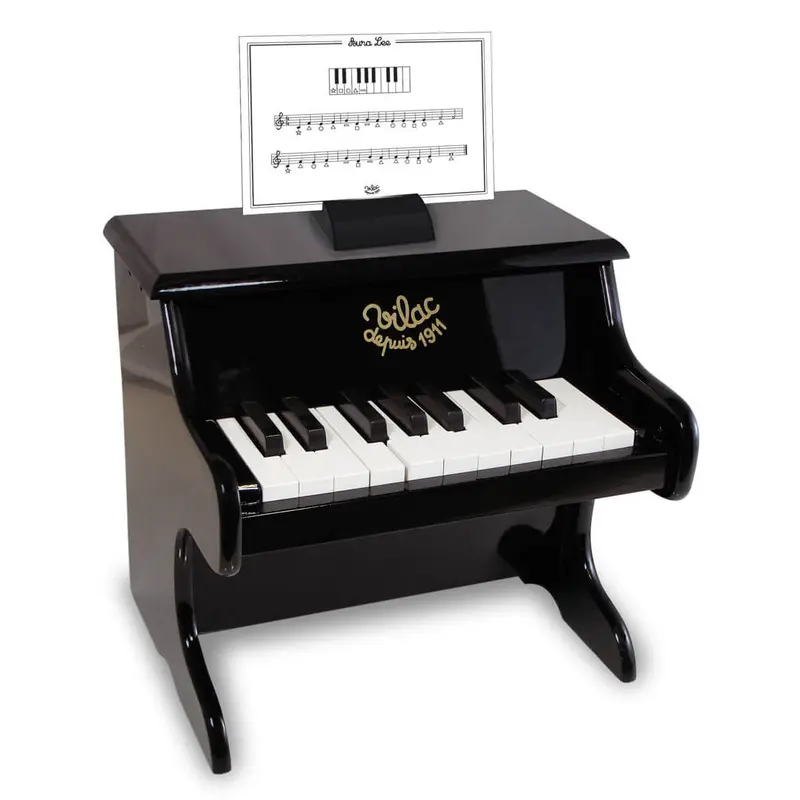 Wooden Piano in Black By Vilac