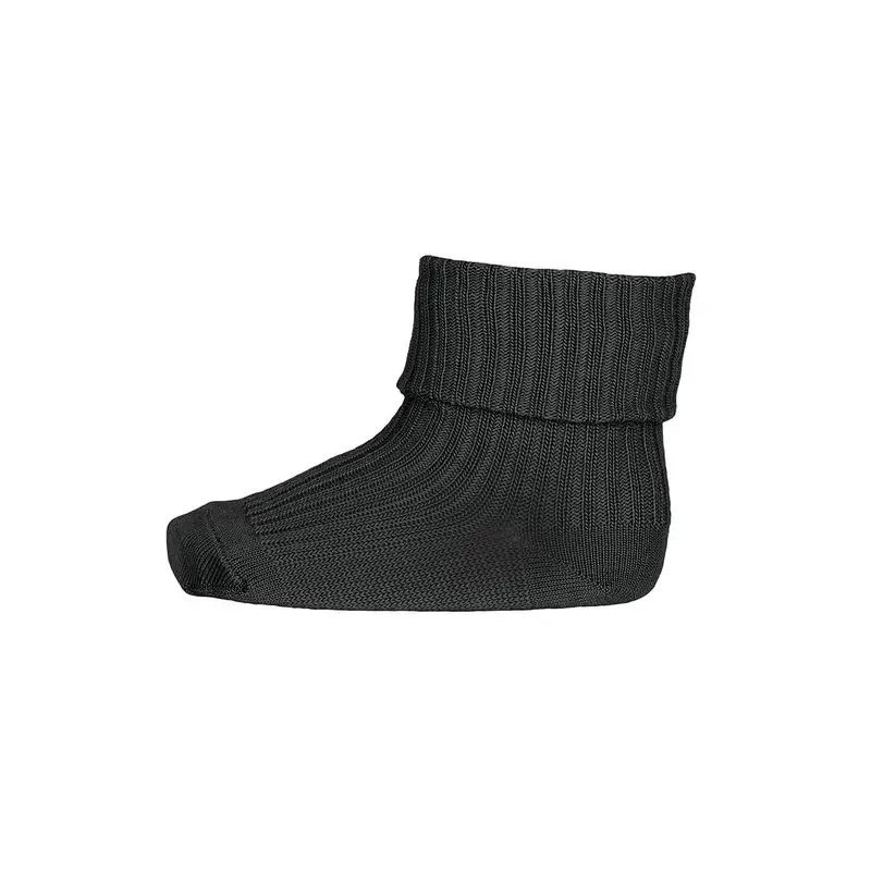 Wool Rib Ankle Socks in Dusty Ivy by MP Denmark