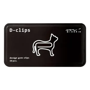Cat D-Clip Paperclips by Midori