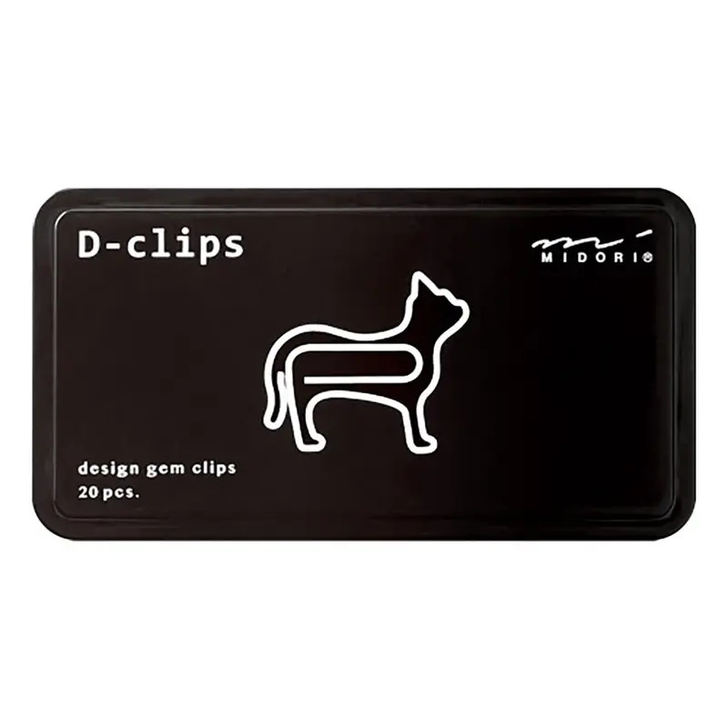 Cat D-Clip Paperclips by Midori