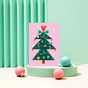Christmas Tree Greetings Card by Susie Hammer for Rumble Cards