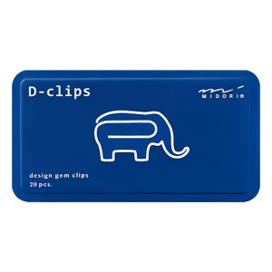 Elephant D-Clip Paperclips by Midori