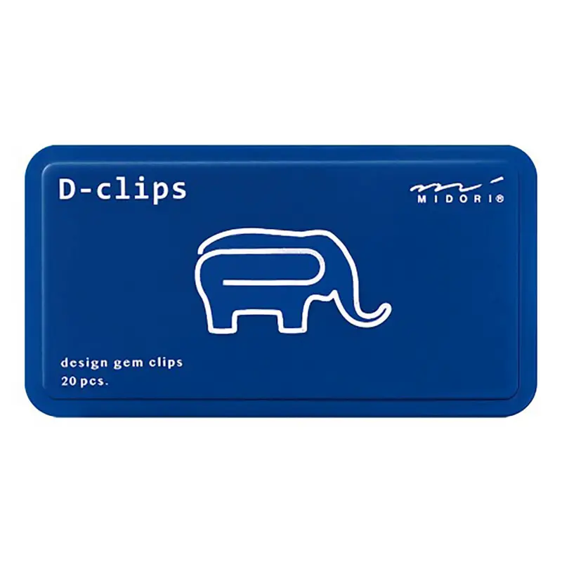 Elephant D-Clip Paperclips by Midori