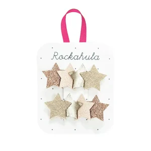 Frosted Shimmer Star Hair Clip Set by Rockahula