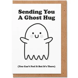 Ghost Hug Greetings Card by Studio Boketto