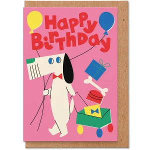 Happy Birthday Doggy Greeting Card by Studio Boketto