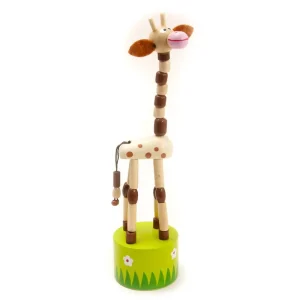 Jiggling Giraffe Push Up Toy by House Of Marbles