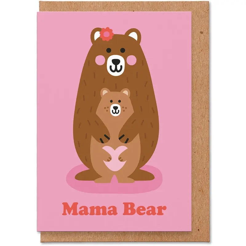 Mama Bear Greetings Card by Studio Boketto