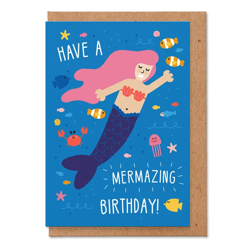 Mermazing Birthday Greetings Card by Studio Boketto