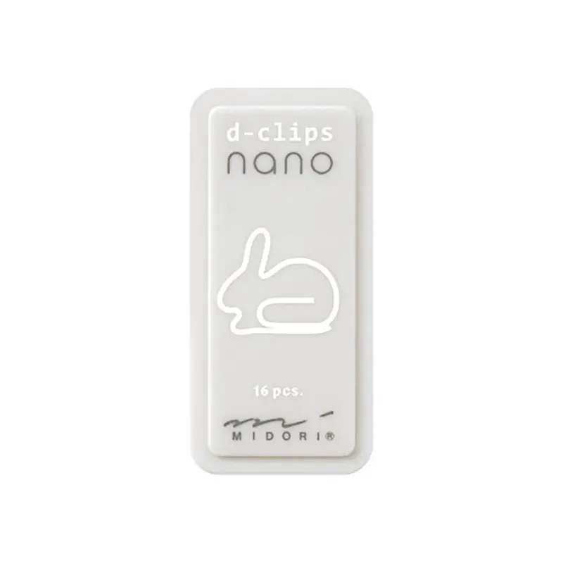 Rabbit D-Clip Nano Paperclips by Midori