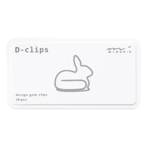 Rabbit D-Clip Paperclips by Midori