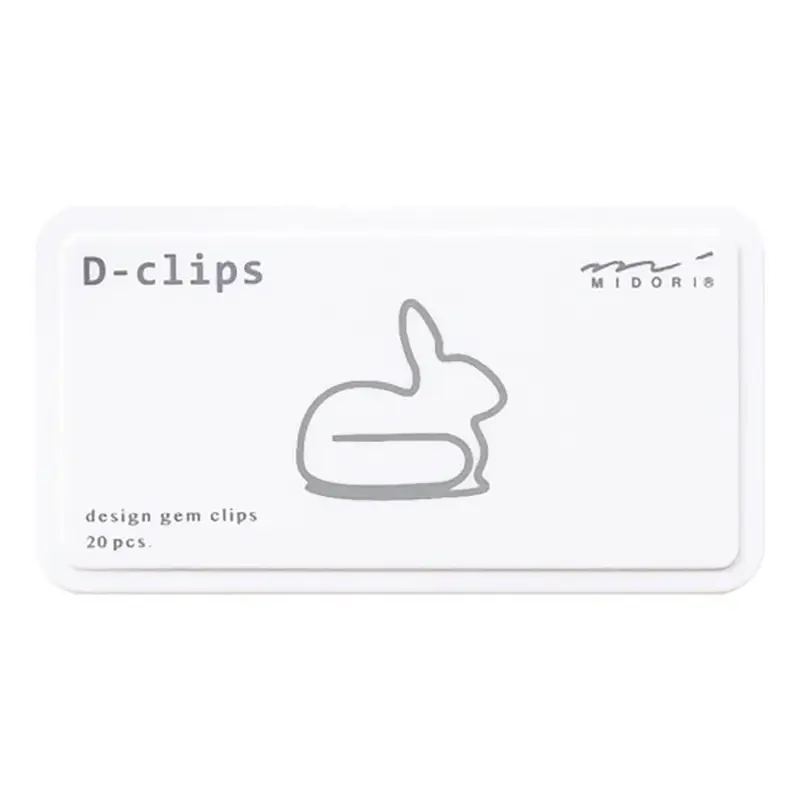 Rabbit D-Clip Paperclips by Midori