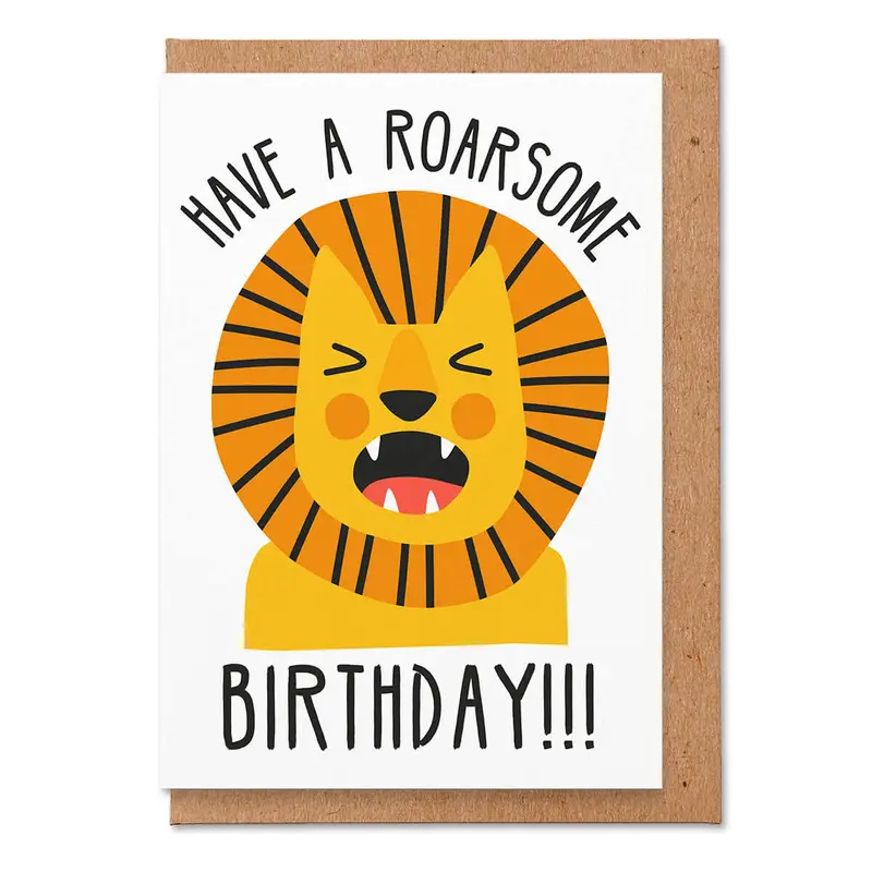 Roarsome Birthday Greetings Card by Studio Boketto