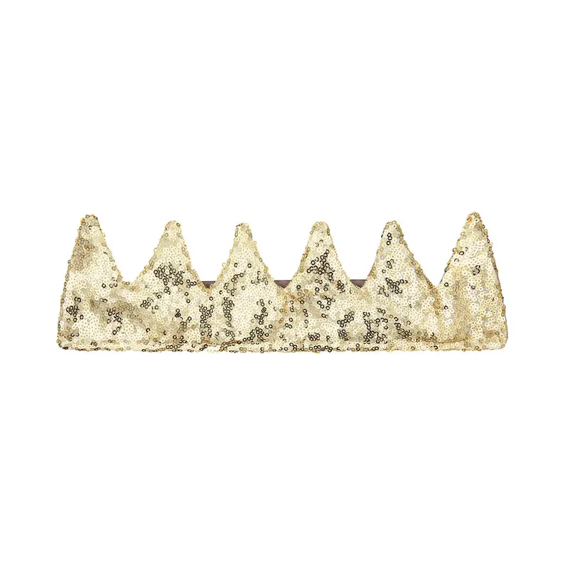 Sequin Gold Crown in Gold by Mimi & Lula