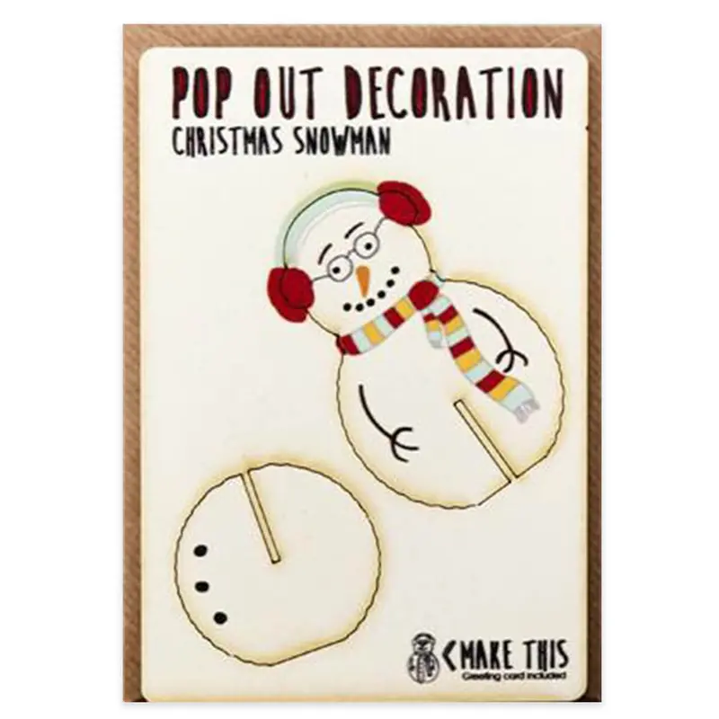 Snowman Pop Out Decoration And Christmas Card by The Pop Out Card Company