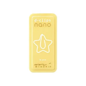 Star D-Clip Nano Paperclips by Midori