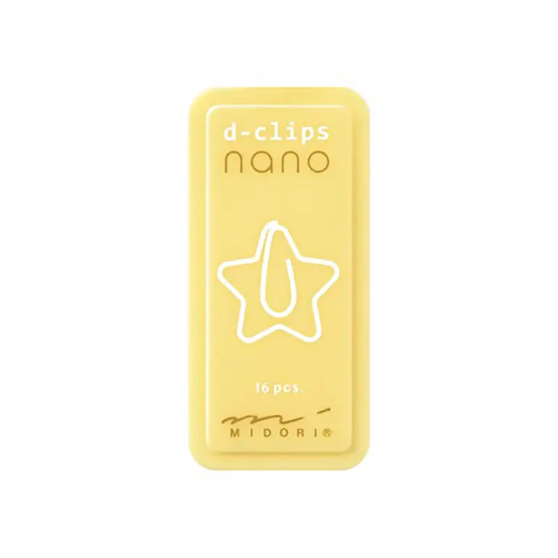 Star D-Clip Nano Paperclips by Midori