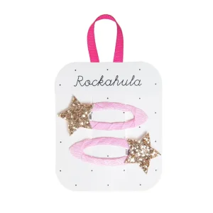 Starlight Hair Clips in Bright Pink by Rockahula