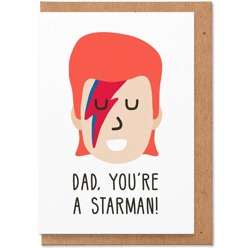 Starman Dad Greetings Card by Studio Boketto
