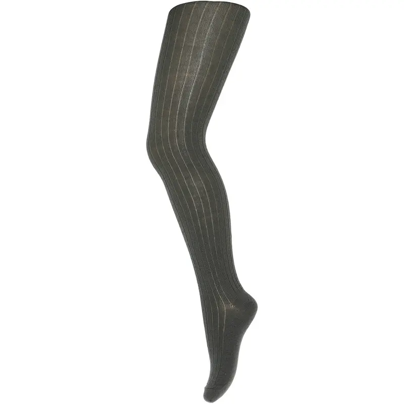 Wool Rib Tights in Dusty Ivy by MP Denmark