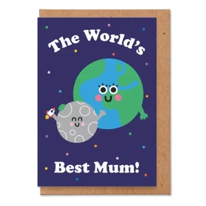 World's Best Mum Greetings Card by Studio Boketto