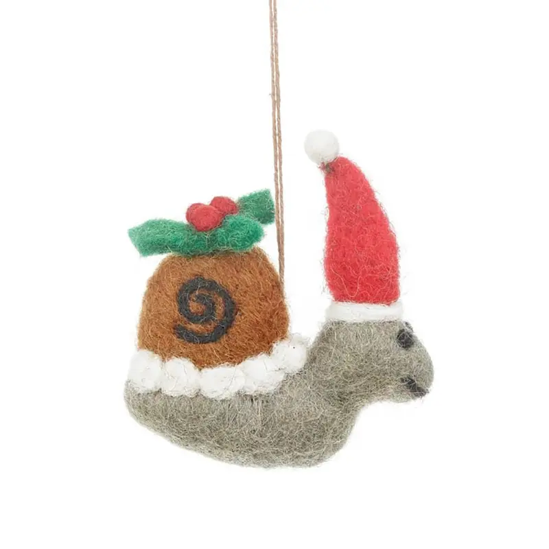 Christmas Snail Hanging Decoration by Felt So Good