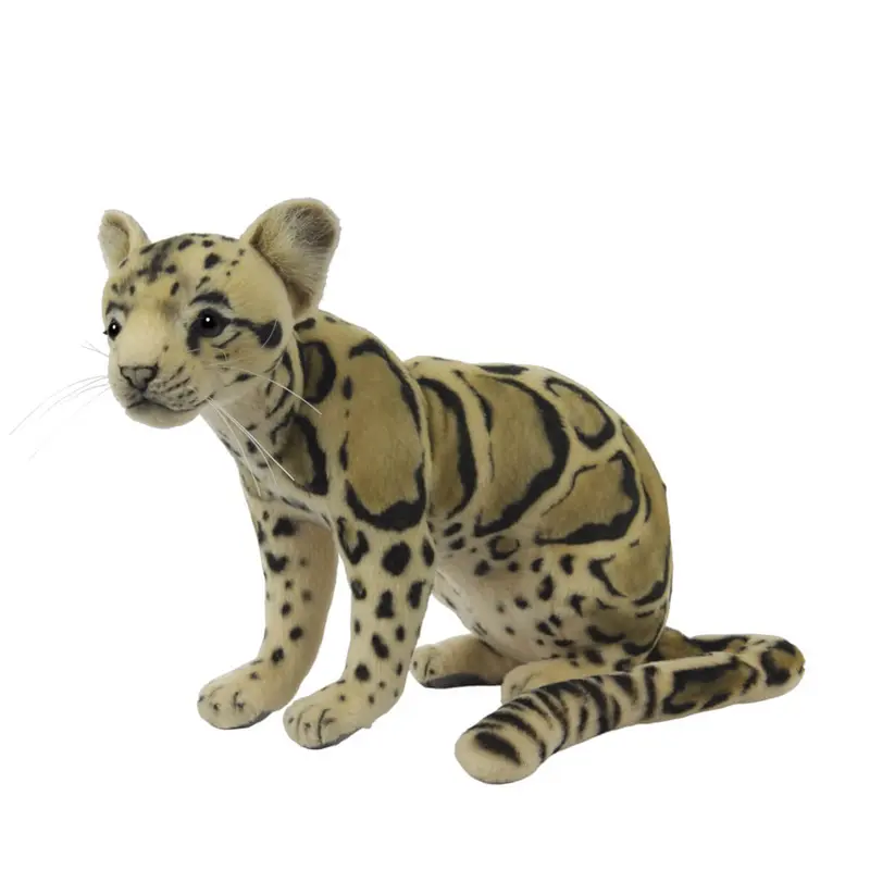 Clouded Leopard Sitting (29cm) by Hansa