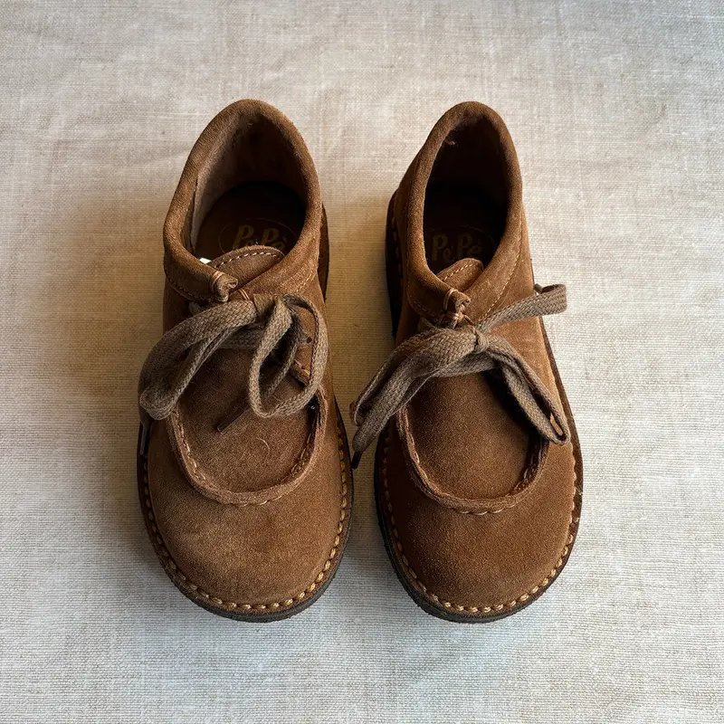 Dani Lace Up Shoes in Brown Suede by PP