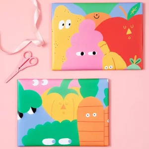 Happy Fruit Gift Wrap by Rumble Cards