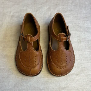 Laura Perforated Sandals in Cuoio Brown by PP