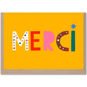 Merci Greetings Card by Rumble Cards