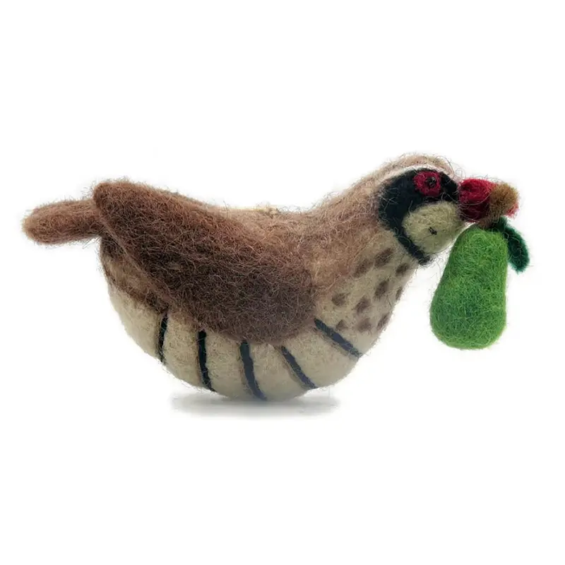 Partridge With Pear 12 Days Of Christmas Hanging Christmas Decoration by Amica