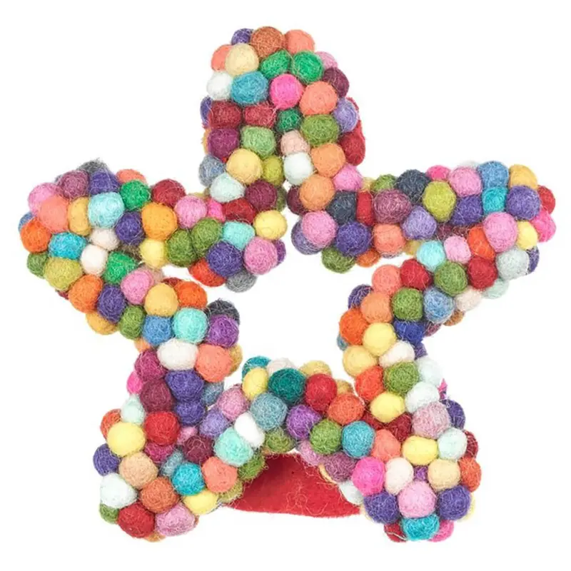 Pompom Superstar Christmas Tree Topper by Felt So Good