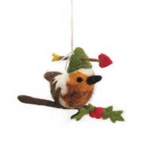 Robin Pud Hanging Christmas Decoration by Felt So Good