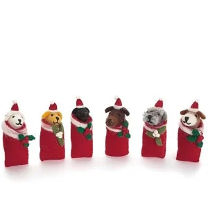 Swaddling Puppies Hanging Christmas Decoration by Amica