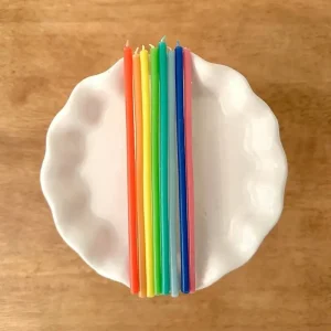 Beeswax Birthday Candle Set in Rainbow by Camp Hollow