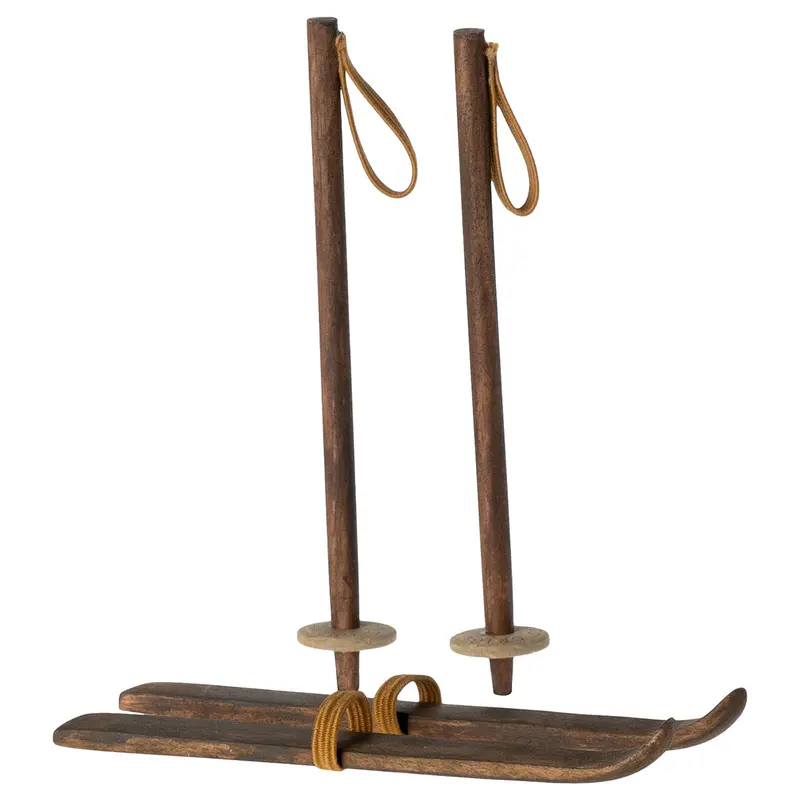 Big Sister and Big Brother Ski Poles by Maileg